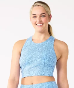 Tek Gear® Bra Low-Impact Longline Essential Sport -Tek Gear store 5232451 Blue Cheetah