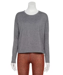 Tek Gear® Women' Tee Soft Touch Long Sleeve 10 Tek Gear® Women' Tee Soft Touch Long Sleeve -Tek Gear store 5232480 Charcoal