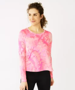 Tek Gear® Women' Tee Soft Touch Long Sleeve 9 Tek Gear® Women' Tee Soft Touch Long Sleeve -Tek Gear store 5232480 Pink Tie Dye