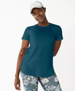 Tek Gear® Women' Tee Tunic High Slit -Tek Gear store 5232496 Blue Crayon