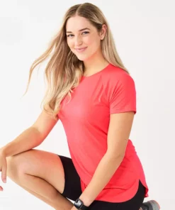 Tek Gear® Women' Tee Tunic High Slit -Tek Gear store 5232496 Fanatic Pink