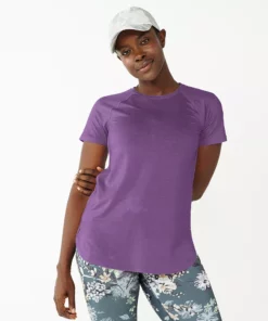 Tek Gear® Women' Tee Tunic High Slit -Tek Gear store 5232496 Grape Grenache