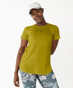 Tek Gear® Women' Tee Tunic High Slit -Tek Gear store 5232496 Lime Verbena