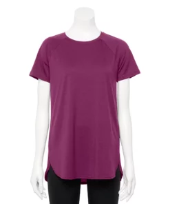 Tek Gear® Women' Tee Tunic High Slit -Tek Gear store 5232496 Ravishing Orchid