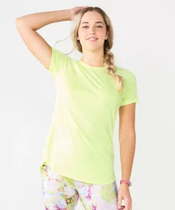 Tek Gear® Women' Tee Tunic High Slit -Tek Gear store 5232496 Real Lemon