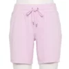 Tek Gear® Women' Short Weekend French Terry Bermuda -Tek Gear store 5234596 Daydream Purple