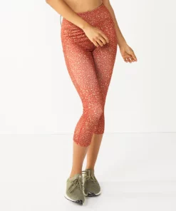 Tek Gear® Women' Legging Core High-Waisted Capri -Tek Gear store 5234821 Brown Animal