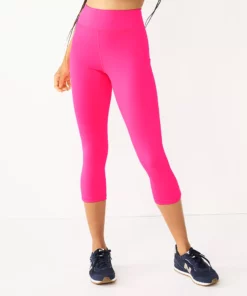 Tek Gear® Women' Legging Core High-Waisted Capri -Tek Gear store 5234821 Pink Bloom