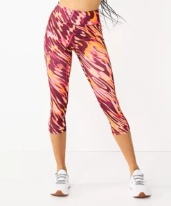 Tek Gear® Women' Legging Core High-Waisted Capri -Tek Gear store 5234821 Wine Warped