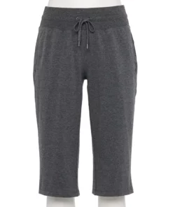 Tek Gear® Women' Capri Skimmer Essential Workout -Tek Gear store 5234830 Dark Gray