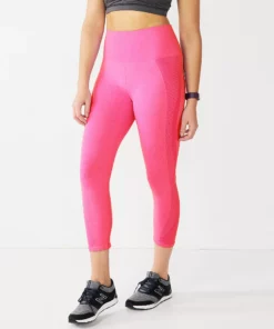 Tek Gear® Women' Legging Seamles Capri -Tek Gear store 5234831 Pink Boom