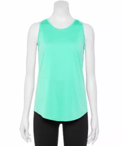 Tek Gear® Tank Petite Core Crewneck -Tek Gear store 5236238 Aqua Stone