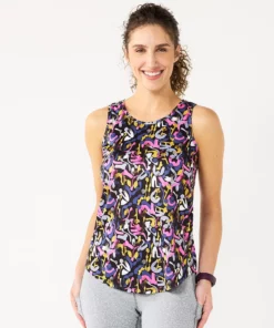 Tek Gear® Tank Petite Core Crewneck -Tek Gear store 5236238 Black Shapes