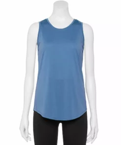 Tek Gear® Tank Petite Core Crewneck -Tek Gear store 5236238 Finley Blue