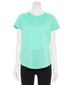 Petite Tek Gear® Tee Crewneck Core -Tek Gear store 5236259 Aqua Stone