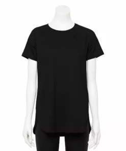 Petite Tek Gear® Tee Tunic High Slit 9 Petite Tek Gear® Tee Tunic High Slit -Tek Gear store 5240647 Black