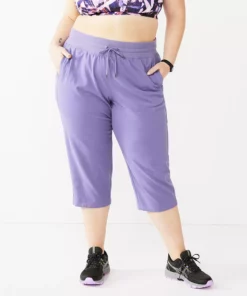 Tek Gear® Straight-Leg Essential Capri Plus Size -Tek Gear store 5242843 Grape Yard