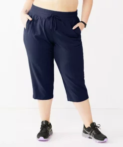 Tek Gear® Straight-Leg Essential Capri Plus Size -Tek Gear store 5242843 Navy Romance