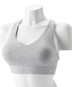 Tek Gear® Bra Core Sport V-Neck Medium-Impact 42 Tek Gear® Bra Core Sport V-Neck Medium-Impact -Tek Gear store 5256799 Heather Black