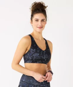 Tek Gear® Bra Core Sport V-Neck Medium-Impact 35 Tek Gear® Bra Core Sport V-Neck Medium-Impact -Tek Gear store 5256799 Slate Shapes