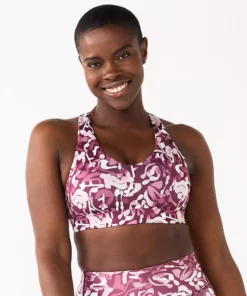 Tek Gear® Bra Core Sport V-Neck Medium-Impact 50 Tek Gear® Bra Core Sport V-Neck Medium-Impact -Tek Gear store 5256799 Wine Shapes