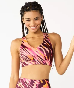 Tek Gear® Bra Core Sport V-Neck Medium-Impact 37 Tek Gear® Bra Core Sport V-Neck Medium-Impact -Tek Gear store 5256799 Wine Warped