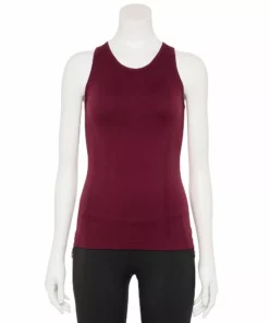 Tek Gear® Women' Racerback Tank Seamles -Tek Gear store 5256946 Night Sangria