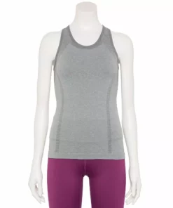 Tek Gear® Women' Racerback Tank Seamles -Tek Gear store 5256946 Smokey Slate