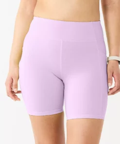 Tek Gear® Bike Women' Short 7-In. Brushed High-Waisted -Tek Gear store 5259745 Little Lavendar