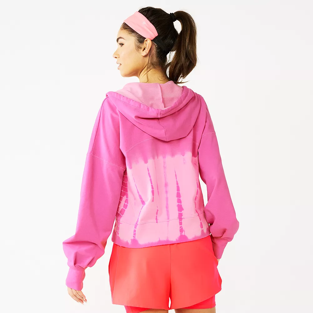 Tek Gear® Women' Jacket Zip-Up Terry Crop French 5 Tek Gear® Women' Jacket Zip-Up Terry Crop French - Image 3