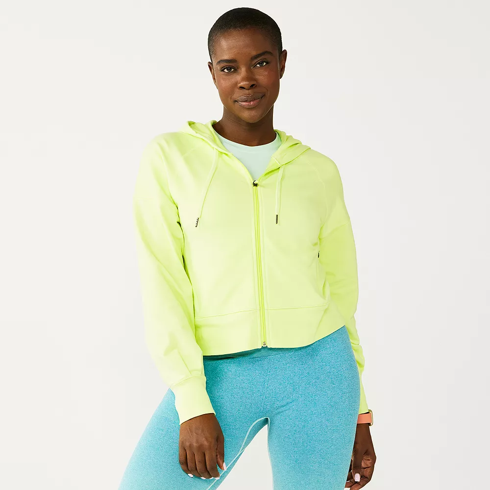 Tek Gear® Women' Jacket Zip-Up Terry Crop French 4 Tek Gear® Women' Jacket Zip-Up Terry Crop French - Image 2