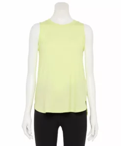 Tek Gear® Women' Tank High-Low Easy -Tek Gear store 5273656 Green Romantica