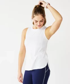 Tek Gear® Women' Tank High-Low Easy -Tek Gear store 5273656 White