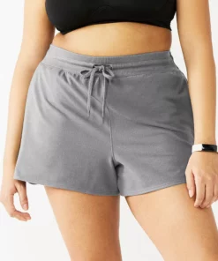 Tek Gear® Short Plus Size Drawstring Essential -Tek Gear store 5280466 Gray