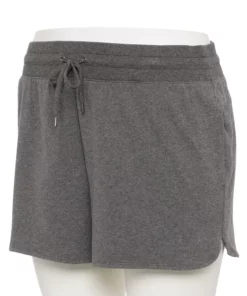 Tek Gear® Short Plus Size Drawstring Essential -Tek Gear store 5280466 Medium Ink Heather