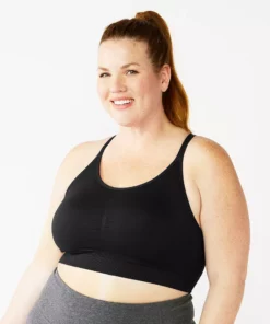 Tek Gear® Bra Plus Size Low-Impact Sport Seamles 13 Tek Gear® Bra Plus Size Low-Impact Sport Seamles -Tek Gear store 5282906 Black