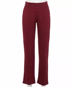 Tek Gear® Pant Fleece Petite Ultrasoft Straight-Leg -Tek Gear store 5284561 Chilled Wine