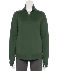 Tek Gear® Women' Jacket Fleece Ultrasoft Quarter-Zip -Tek Gear store 5521867 Esta Olive