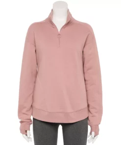 Tek Gear® Women' Jacket Fleece Ultrasoft Quarter-Zip -Tek Gear store 5521867 Martini Rose