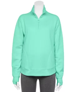 Tek Gear® Women' Jacket Fleece Ultrasoft Quarter-Zip -Tek Gear store 5521867 Shy Green