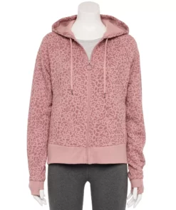 Tek Gear® Women' Jacket Fleece Ultrasoft -Tek Gear store 5523198 Rose Leopard