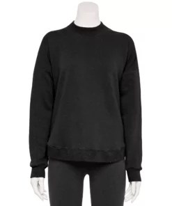 Tek Gear® Women' Sweatshirt Fleece Ultrasoft Mockneck 15 Tek Gear® Women' Sweatshirt Fleece Ultrasoft Mockneck -Tek Gear store 5523249 Black