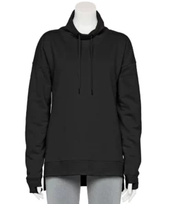 Tek Gear® Tunic Fleece Petite Ultrasoft Cowlneck -Tek Gear store 5525191 Black