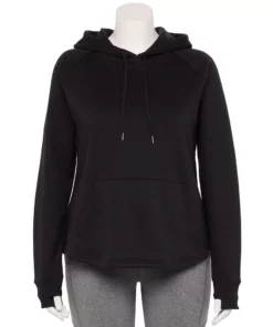 Tek Gear® Hoodie Fleece Plus Size Ultrasoft 22 Tek Gear® Hoodie Fleece Plus Size Ultrasoft -Tek Gear store 5527170 Black