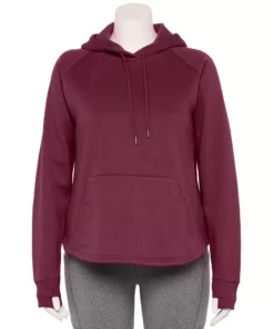 Tek Gear® Hoodie Fleece Plus Size Ultrasoft 28 Tek Gear® Hoodie Fleece Plus Size Ultrasoft -Tek Gear store 5527170 Night Sangria