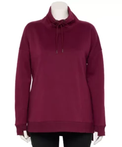 Tek Gear® Tunic Fleece Plus Size Ultrasoft Cowlneck