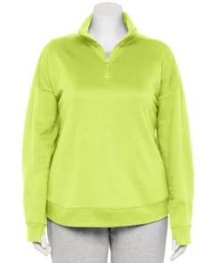 Tek Gear® Jacket Fleece Plus Size Ultrasoft Quarter-Zip
