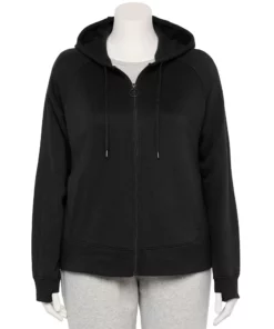 Tek Gear® Jacket Fleece Plus Size Ultrasoft -Tek Gear store 5540291 Black