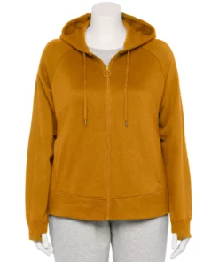 Tek Gear® Jacket Fleece Plus Size Ultrasoft -Tek Gear store 5540291 Brassy Gold