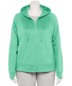 Tek Gear® Jacket Fleece Plus Size Ultrasoft -Tek Gear store 5540291 Shy Green